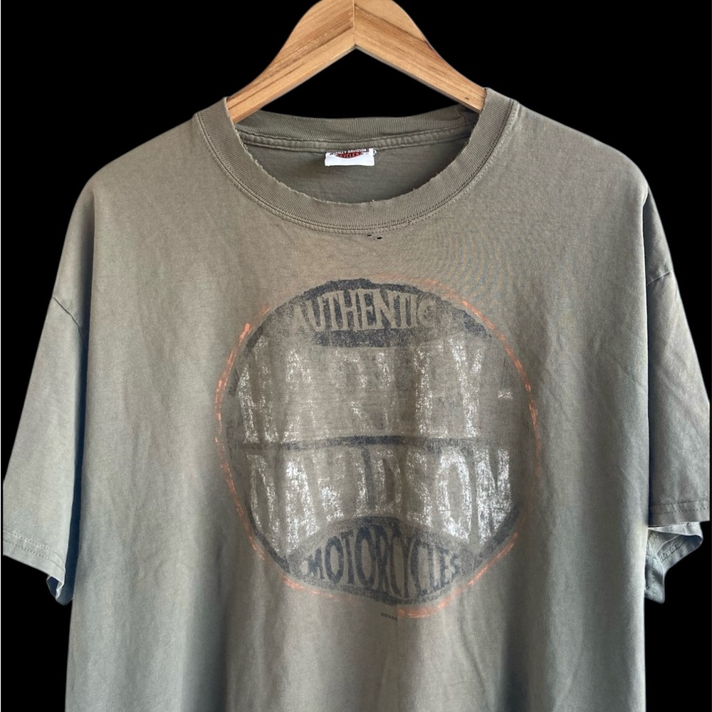 Harley Davidson Motorcycles Tee Doha Oatar Distressed VTG Biker Authentic Y2K